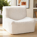 Trenda 32'' Armless Accent Chair, Boneless Space-Saving Reading Chair