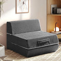 Folding Chair Bed, 16lbs Convertible Sleeper Chair Sofa Bed, Dark Grey