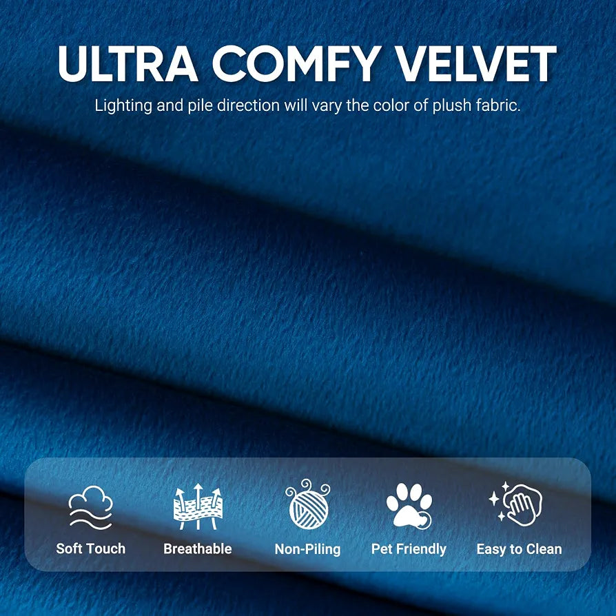 Trenda Bean Bag Chair for Adults, High-Density Foam,Dutch Velvet,Royal Blue