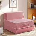 Trenda Folding Chair Bed, 16lbs Convertible Sleeper Chair Sofa Bed, Pink
