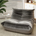 Trenda Bean Bag Chair for Adults, High-Density Foam, Dutch Velvet,Grey