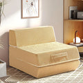 Trenda Folding Chair Bed, 16lbs Convertible Sleeper Chair Sofa Bed, Camel