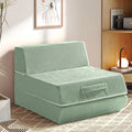 Folding Chair Bed, 16lbs Convertible Sleeper Chair Sofa Bed, Mint Green